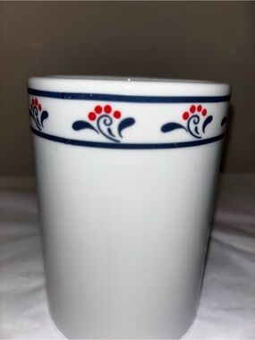 1982  Copco   COUNTRY   White Porcelain Kitchen Utensil Holder Crock  JAPAN